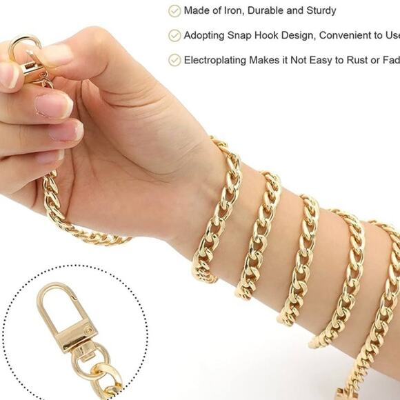 Replacement Chain Straps – Gold, Silver & Gunmetal (Set of 4) - Picture 6 of 9